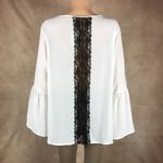 Ny Collection  Plus Size Bell Sleeve White Blouse NWT 1X Photo 7