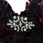 Heart Moon Star Vintage 90s Crushed Velvet Dress Whimsygoth Witchy Womens Small Purple Photo 7