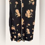 Reformation Black Pink Floral Zip Front Sleeveless V-Neck Mini Dress Size XS Photo 3