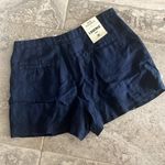 L'Agence NWT Zahari NAVY Linen High Rise Pleated Shorts, Size 30 New w/Tag Photo 4