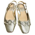 Dolce Vita Romano Gold Slingback Buckled Flats Size 10 New Photo 4