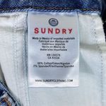 Sundry Soleil Star Print Stamped Raw Hem Distressed Cropped Ankle Jeans Size 27 Photo 8