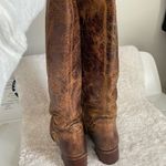 Dina Tru‎ tall distressed leather boots Brown Size 6.5 Photo 3