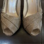 Caparros  Odessa Heels Champagne Sparkle  Women’s Size 9 Peep Toe Bow Accent Photo 11