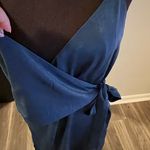 Lulus Teal Blue Wrap Dress Photo 3