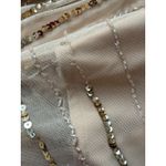 Mac Duggal NWT  Beaded Gown Womens 12 Gold Sequin Mesh Kimono Maxi Dress Formal Photo 7