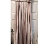 Woman's Femme Strapless Satin Ball Gown Silver.a20 Silver Size 10 Photo 1