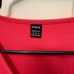 SheIn Women's Ruffle Sleeve Neon Pink Bodysuit Photo 5