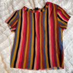 Wild Fable Women's Striped Ribbed Knit Top Multicolor Short Sleeve Size XS Photo 0