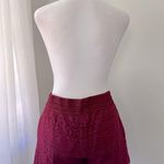 Justice Cranberry Colored Crochet Shorts Photo 3