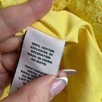 Nanette Lepore Eyelet Summer Yellow Button Front Flirty Feminine Dress Sz Small Photo 4