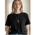 Angel's Wing Silvertone Charm Pendant Necklace Silver Photo 1