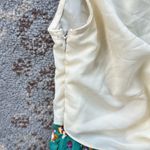 Reverse  Tie Front Button Down Sleeveless Floral Dress Cream Green Medium Photo 4