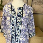 SZ BLOCKPRINTS Tunic Blue Patterned Tunic Dress Bohemian Size Small Photo 1