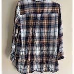 st. john's bay St. John’s Bay Womens Shirt Multicolor Plaid Long Sleeve Tunic Pullover Rayon L Photo 1