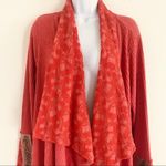 Anthropologie Aratta Silent Journey Stories of shawl orange waffle Cardigan XS Photo 13