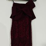 Soiéblu Soieblu burgundy bow front Lace Dress  Photo 3
