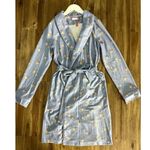 NWT SweetHoney Classic Lounge Pajama Robe Blue Rudolph Reindeer Christmas XS Photo 2