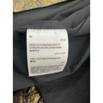 INC Womans Medium Casual Shine Black Bronze Shimmer Long Sleeve Button Blouse Photo 4