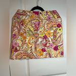 Croft & Barrow Classic Fit Stretch Cotton Pink Paisley Neon Floral Skort Size 4 Photo 1