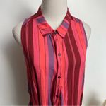 Free People Mackenzie Striped Sleeveless Tie Wrap Multicolor Top Shirt medium Photo 3