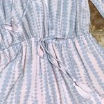 Olivaceous Pastel Blue & Pink Giraffe Print Long Sleeves Off Shoulder Romper L Photo 4