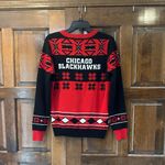 Chicago Blackhawks NHL Ugly Christmas Sweater Official V Neck Women's Size M Black Size M Photo 1