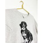 Anthropologie  Maeve Best In Show Dog Sweatshirt Size XS Grey Preppy Quirky Photo 7