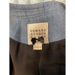 EDWARD ACHOUR PARIS Tweed Chain Trim Blazer Light Blue Trim Gold Buttons size S Brown Photo 5