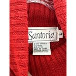 Santoria Large 3D Sweater Turtle Neck Shoulder Pads Red Vintage 90s Rainbow Photo 2