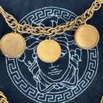 Versace   -RRRE- HRD TO FIND Gold Rope Chain Necklace with Medallions Crystals. Photo 12