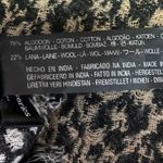 ZARA  Brown Black Wool Knit Leopard Animal Print Fringe Shawl Wrap Scarf Size M Photo 3