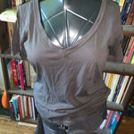 Z Supply  gray washed relaxed v-neck L slouchy slub basic tee Photo 0