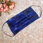 Blue Gold Metallic Face Mask Multiple Photo 2