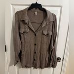Zenana Outfitters Pumpkin Spice and Everything Nice Shacket Mocha Brown Pockets Plus 3X Photo 2
