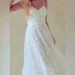 Thirty Thirty LA Ivory Butterfly Mesh Midi Garden Dress XS Photo 1