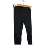 Fabletics Womens Small Define PowerHold Leggings Criss Cross Yoga Workout Black Photo 3