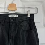 Abercrombie & Fitch  Curve Love Ankle Straight High Rise Coated Jeans Black 25/0 Photo 7