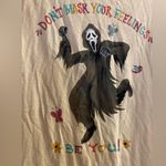 Ghost Face Womens Beige T Shirt M Medium Scream Mask Character Halloween Black Photo 1