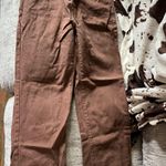 Brown Straight Leg Jeans Photo 0