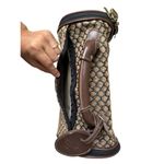 Diane Von Furstenberg Vintage DVF Travel Makeup Train Case Duffel Bag Brown Monogram Tapestry Lock Photo 6