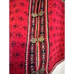 Cambridge Dry Goods Womens Red & Black Wool Cardigan Sweater With Metal Clasps S Photo 3