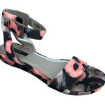 Senso Diffusion Black Pink Gray Floral Leather Platform Sandal size 39 / 8.5 Photo 0