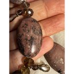 burgundy moss agate and smoky Quartz necklace Photo 10