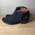 Lucky Brand  Boots 9M Navy Blue Suede Studded Ankle Booties Zip Boho Western Moto Photo 1