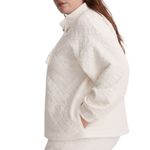 Madewell NWOT ~  Cream Quilted Knit Lace Up Cord Pockets Sweatshirt ~ LARGE Photo 3