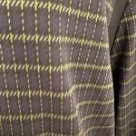 Per Se Carlisle Black and Green Patterned Trench Coat Photo 2