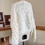 Edikted  Cream Open-Front chunky knit Cardigan Photo 5