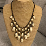 Talbots Faux Pearl Graduated Tear Drop Necklace Photo 0