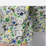 Talbots  14 Cotton Ditzy Floral Blazer Photo 6